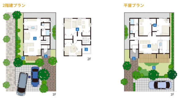 ミサワホーム事例_2階建プラン・平屋プラン