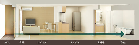 東建コーポレーション事例_室内外フラット